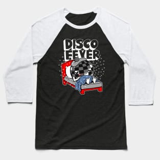 Disco Fever Original Funny Cute 70's Retro Disco Ball Party Cartoon Baseball T-Shirt